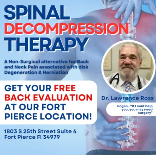 AI-generated spinal decompression therapy social post