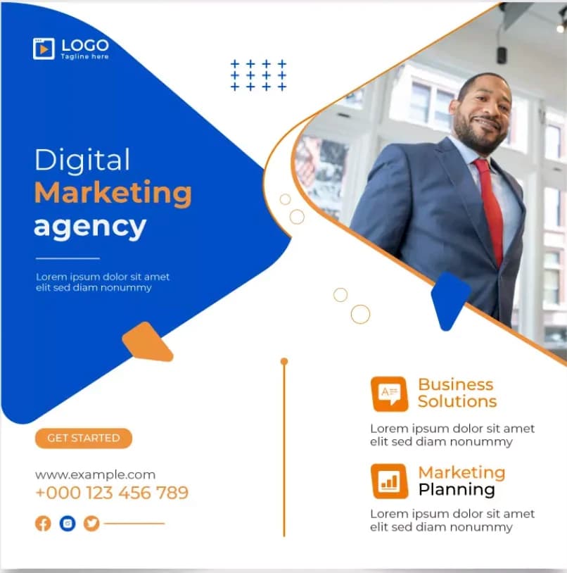 AI-generated digital marketing agency social post
